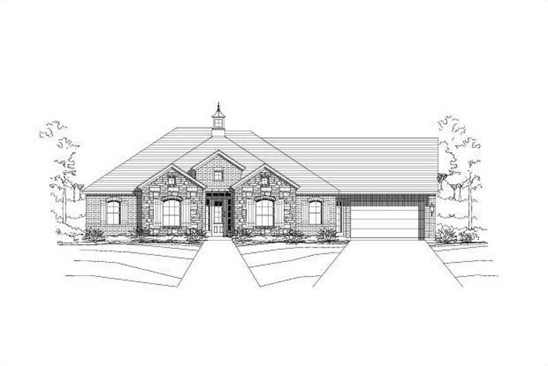 Country home (ThePlanCollection: Plan #156-1524)