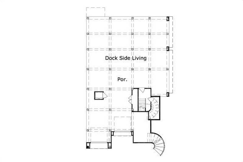 Floor Plan Basement of Coastal Plan #156-1525