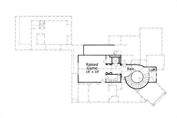 Floor Plan Third Story of Luxury Plan #156-1542