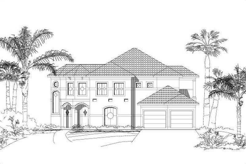 Mediterranean home (ThePlanCollection: Plan #156-1543)