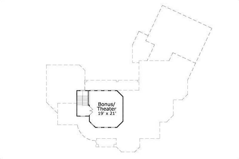 Floor Plan Third Story of Mediterranean Plan #156-1552