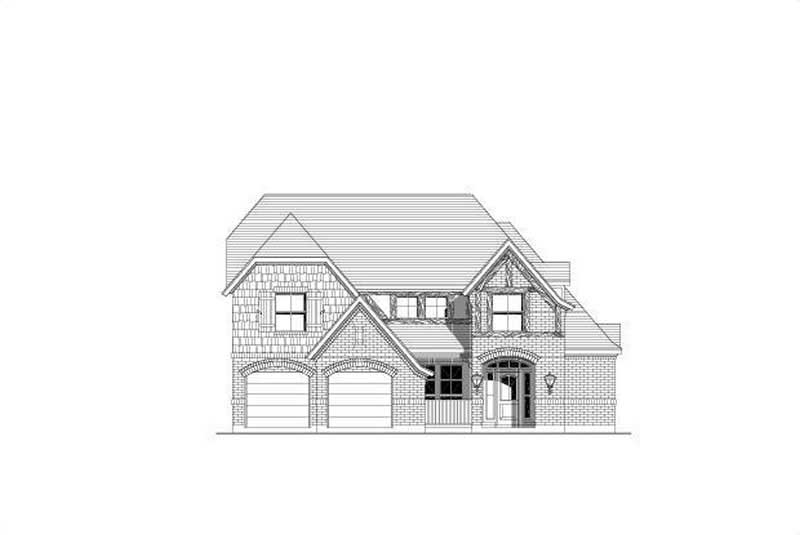 Traditional home (ThePlanCollection: Plan #156-1557)