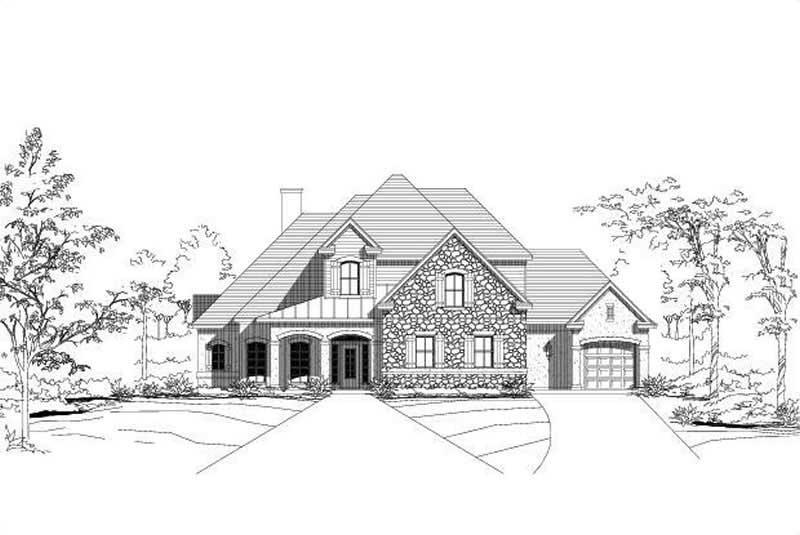 Country home (ThePlanCollection: Plan #156-1564)