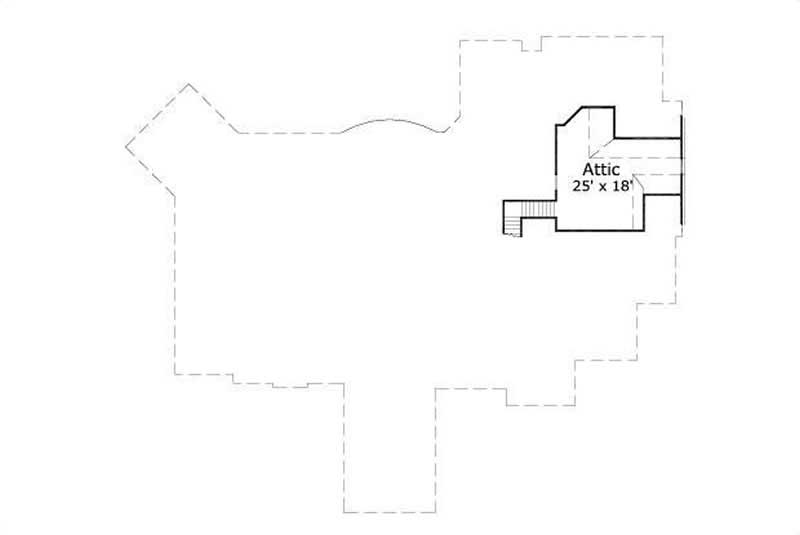 Floor Plan Second Story of Country Plan #156-1566