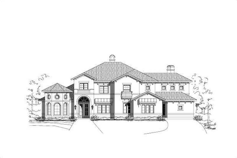 Mediterranean home (ThePlanCollection: Plan #156-1573)