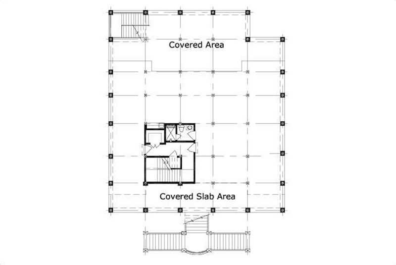 Floor Plan Basement of Coastal Plan #156-1577