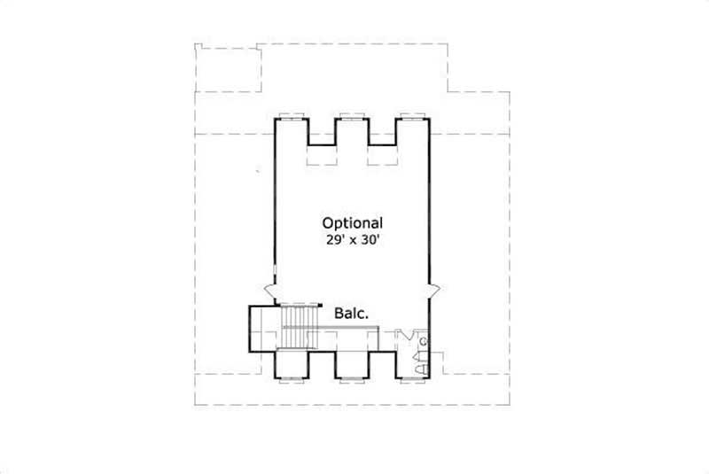Floor Plan Second Story of Coastal Plan #156-1577
