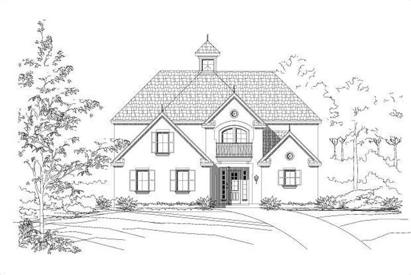 French home (ThePlanCollection: Plan #156-1584)