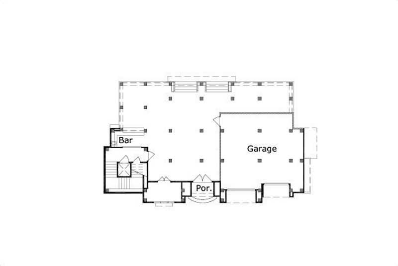 Floor Plan Garage of Coastal Plan #156-1595
