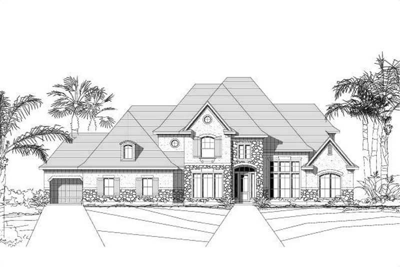 Country home (ThePlanCollection: Plan #156-1597)