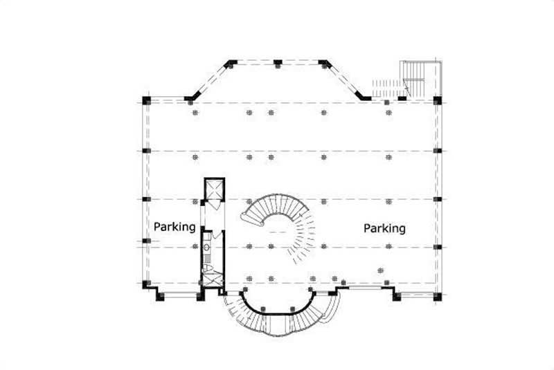 Floor Plan Garage of Coastal Plan #156-1607