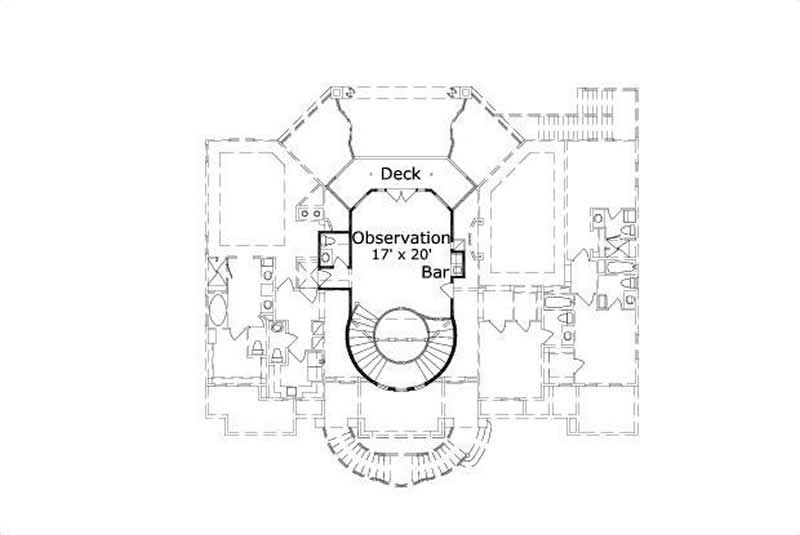 Floor Plan Bonus Room of Coastal Plan #156-1607