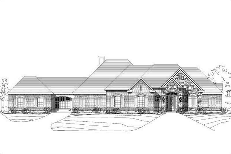 Country home (ThePlanCollection: Plan #156-1610)