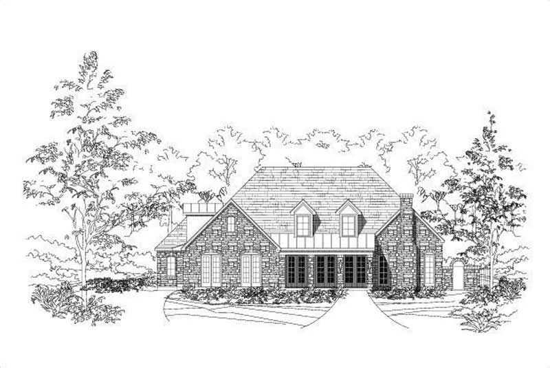 Country home (ThePlanCollection: Plan #156-1611)