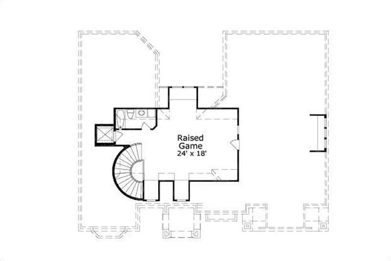 Floor Plan Third Story of Luxury Plan #156-1628