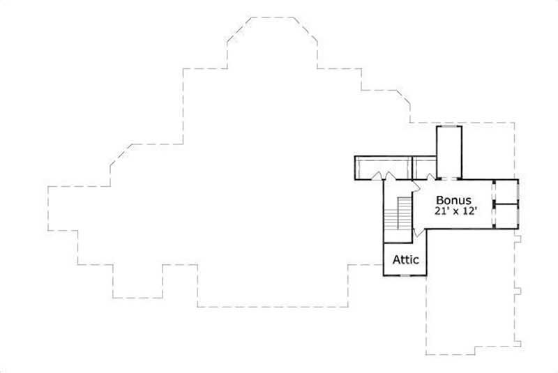 Floor Plan Second Story of Country Plan #156-1647