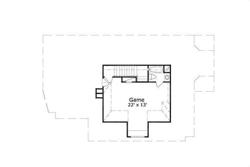 Floor Plan Third Story of Mediterranean Plan #156-1651