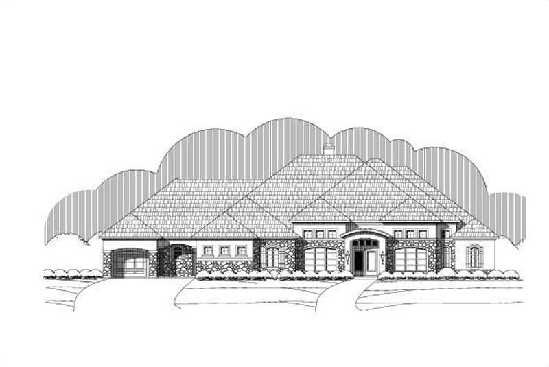 Country home (ThePlanCollection: Plan #156-1664)