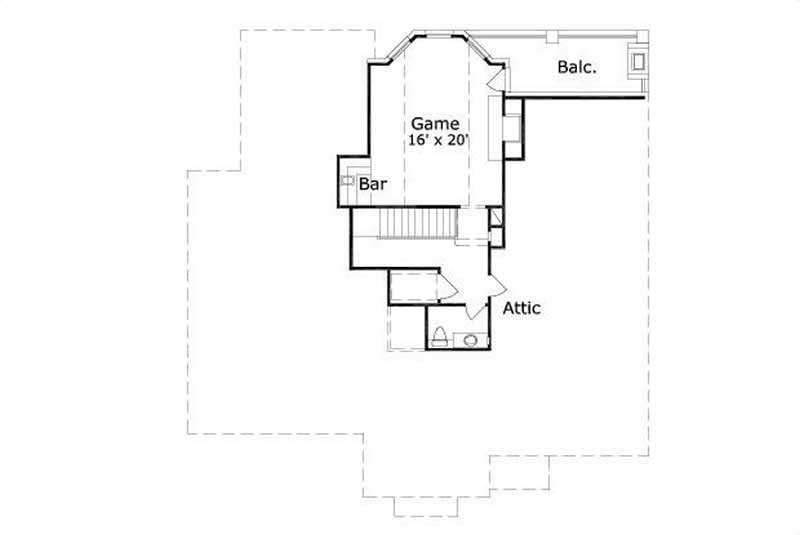 Floor Plan Third Story of Luxury Plan #156-1680