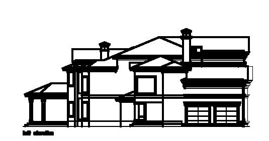 Home Plan Left Elevation of this 6-Bedroom,8662 Sq Ft Plan -156-1686