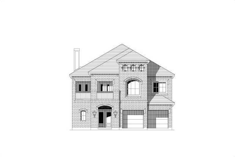 Traditional home (ThePlanCollection: Plan #156-1690)