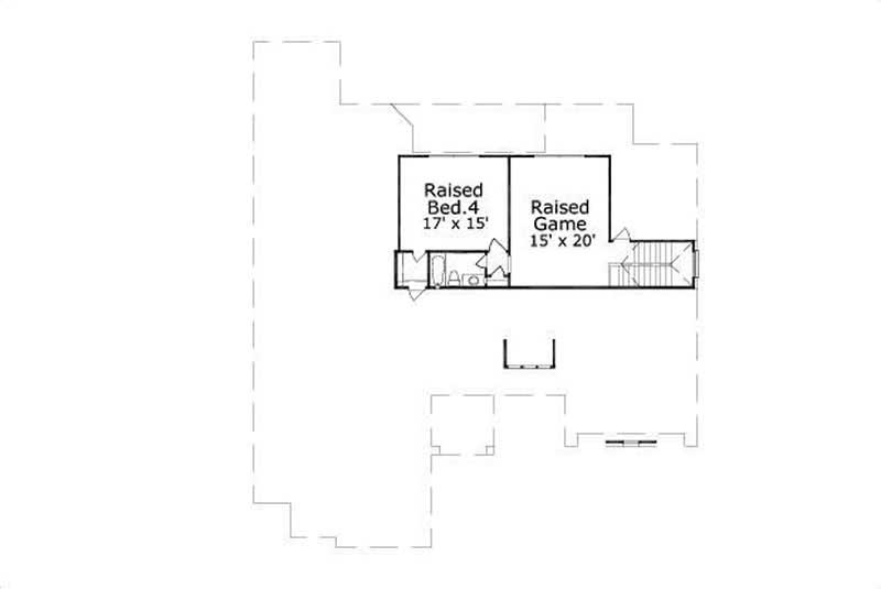 Floor Plan Second Story of Luxury Plan #156-1702