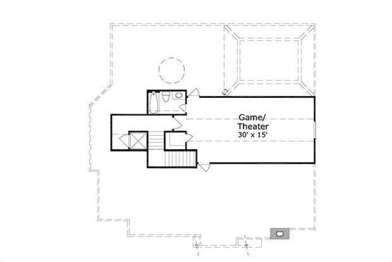 Floor Plan Third Story of Contemporary Plan #156-1719