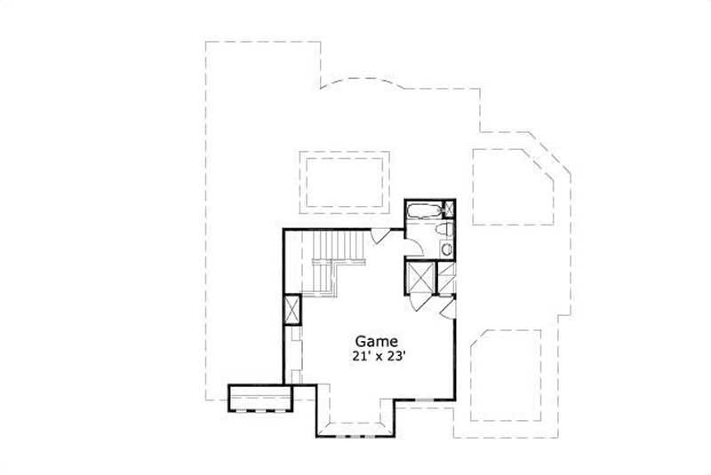 Floor Plan Third Story of Mediterranean Plan #156-1723
