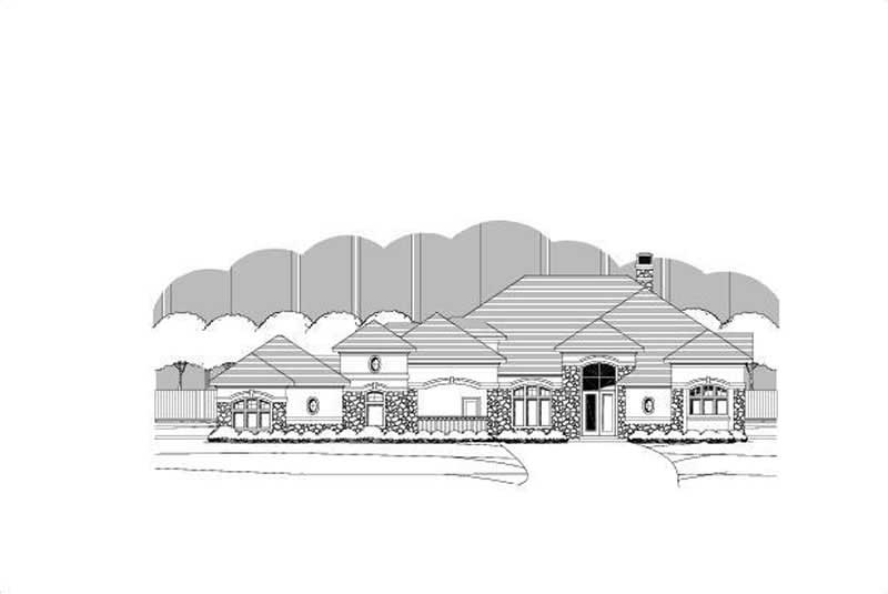 Tuscan home (ThePlanCollection: Plan #156-1727)