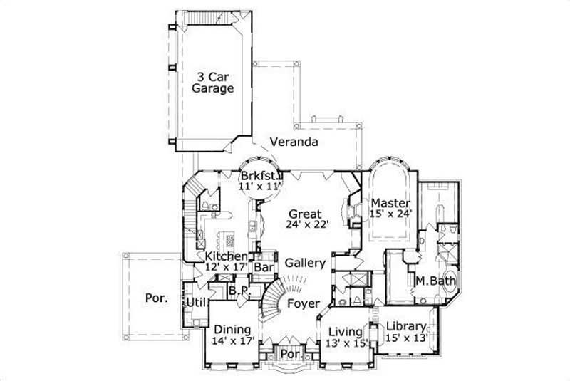Floor Plan First Story of In-Law Suite Plan #156-1735