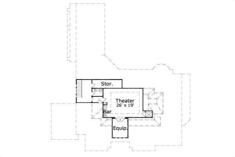Floor Plan Third Story of In-Law Suite Plan #156-1735
