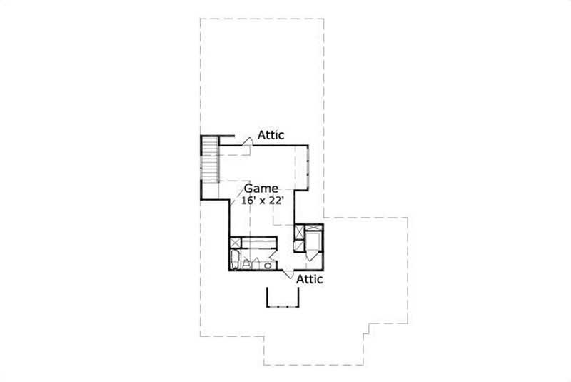 Floor Plan Third Story of Country Plan #156-1778