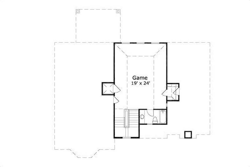 Floor Plan Third Story of Luxury Plan #156-1795
