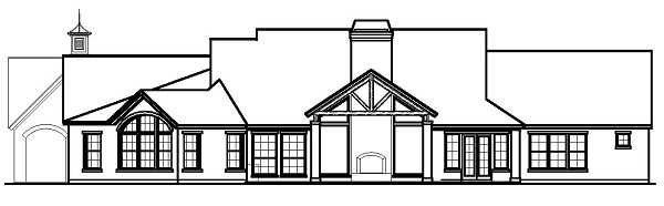 Home Plan Rear Elevation of this 3-Bedroom,3737 Sq Ft Plan -156-1841