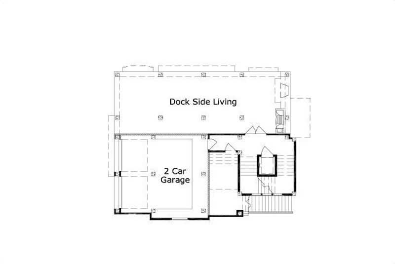 Floor Plan First Story of Coastal Plan #156-1893