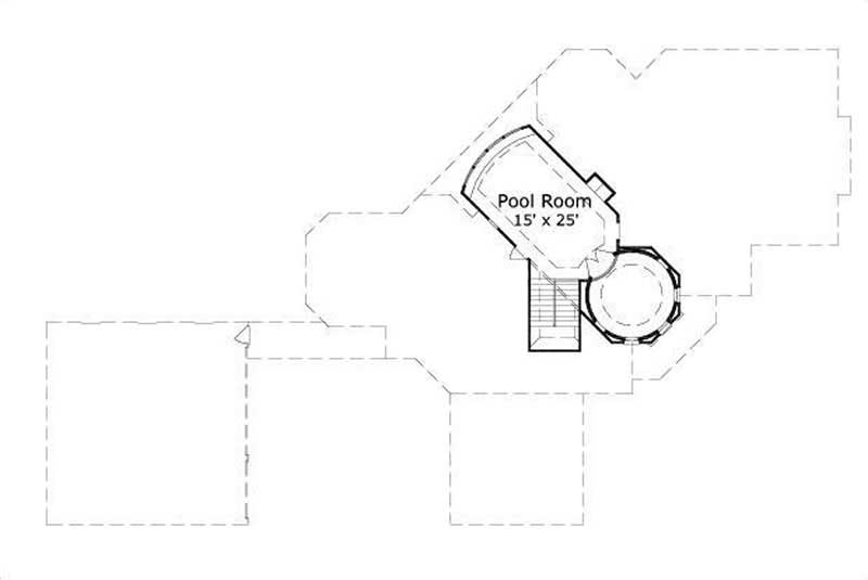 Floor Plan Second Story of Contemporary Plan #156-1955