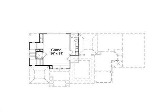 Floor Plan Third Story of Spanish Plan #156-1984