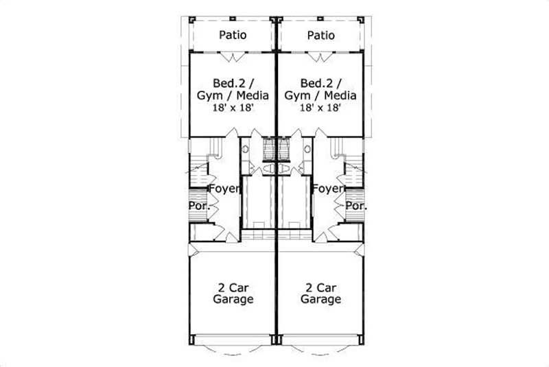 Floor Plan First Story of Multi-Unit Plan #156-2007
