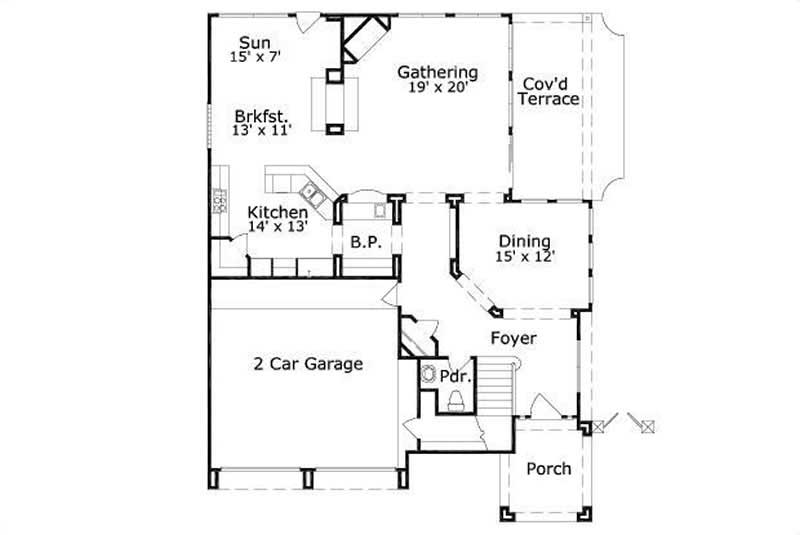 Floor Plan First Story of Plan #156-2011