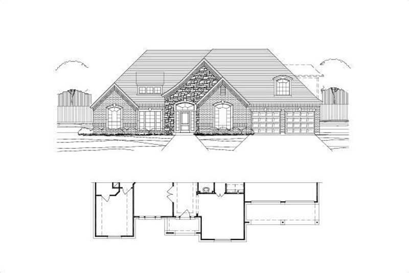Traditional home (ThePlanCollection: Plan #156-2023)