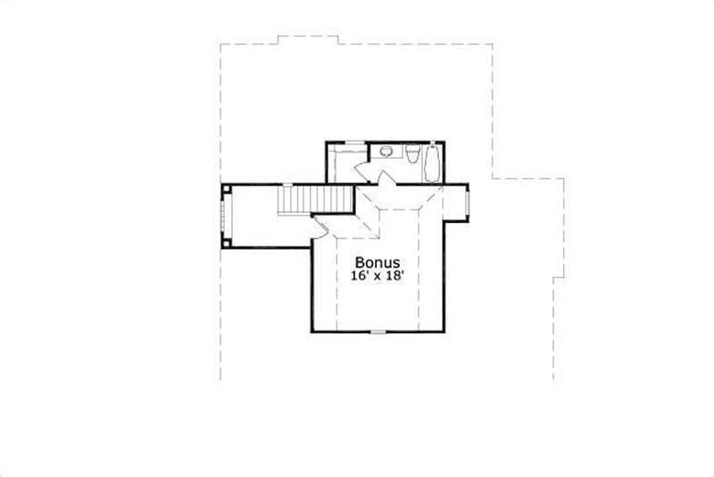 Floor Plan Third Story of Luxury Plan #156-2025