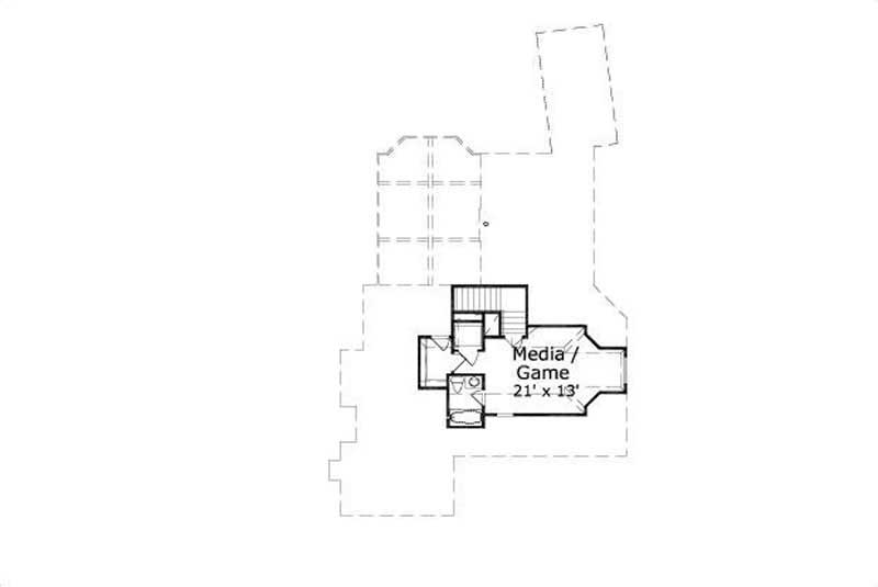 Floor Plan Third Story of Luxury Plan #156-2044