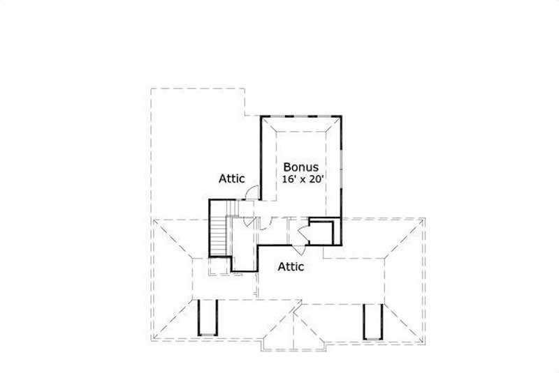Floor Plan Third Story of Luxury Plan #156-2104