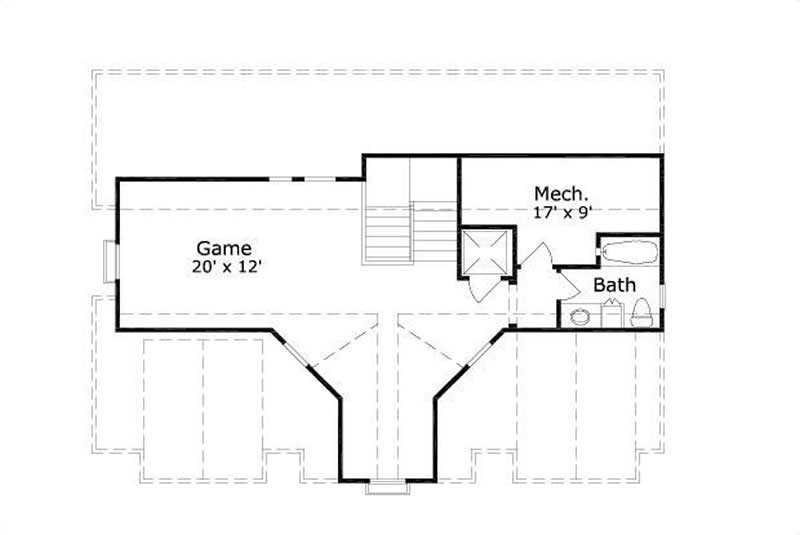 Floor Plan Third Story of Multi-Unit Plan #156-2107