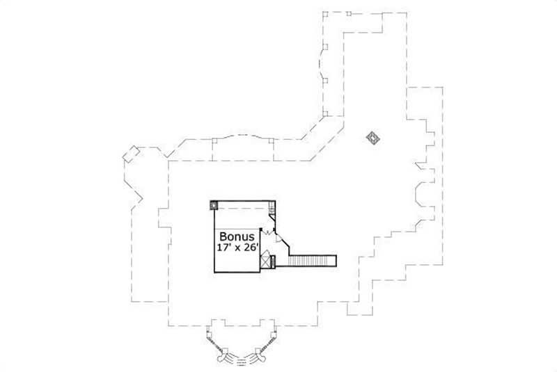 Floor Plan Third Story of Luxury Plan #156-2129
