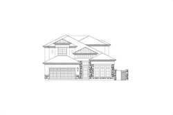 Front elevation of Tuscan home (ThePlanCollection: House Plan #156-2200)