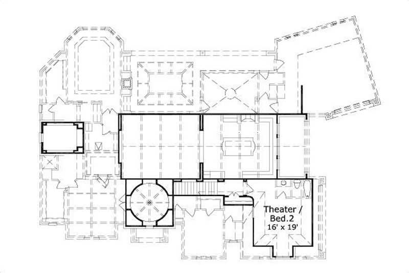 Floor Plan Second Story of Country Plan #156-2219