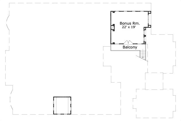 Floor Plan Second Story of Mediterranean Plan #156-2221