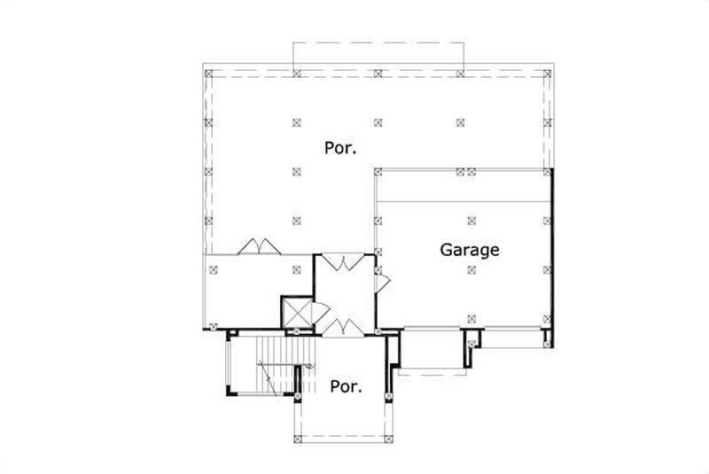 Floor Plan First Story of Coastal Plan #156-2251