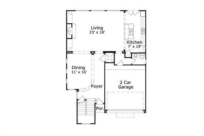 Floor Plan First Story of Multi-Unit Plan #156-2280
